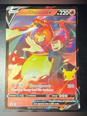 Lances Charizard V Rare SWSH133 Set 25th Celebrations Anniversary deck 2021 stam